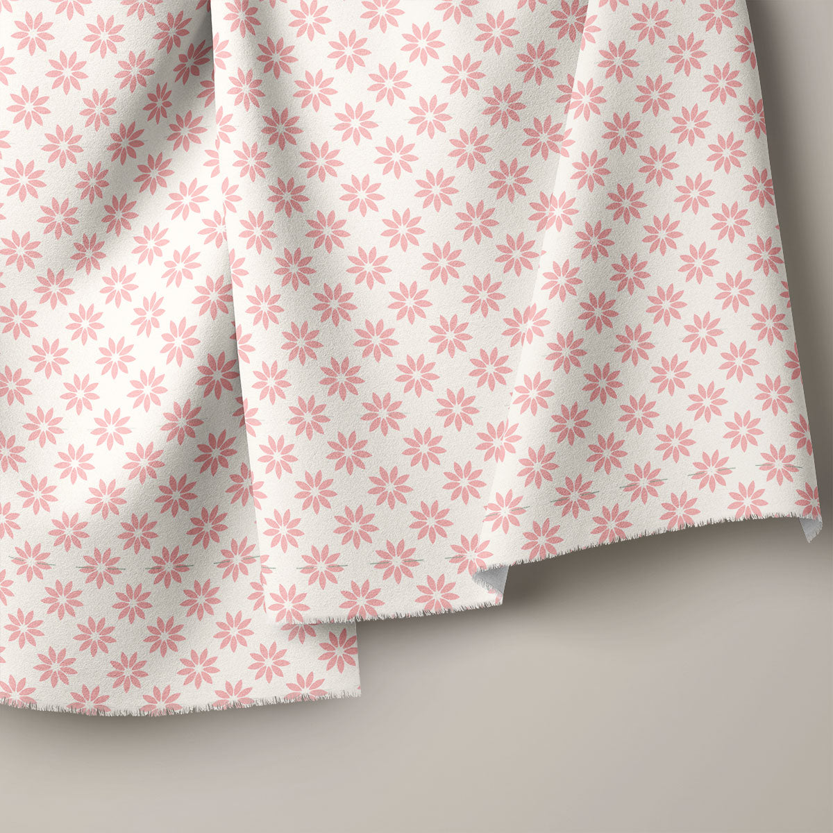 Pale Leaf And Old Pink Pattern  Geometric Print